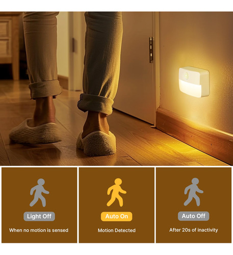 Sensor De Movimento Stair Light Guankai, Pacote Com 8, 40 Lú