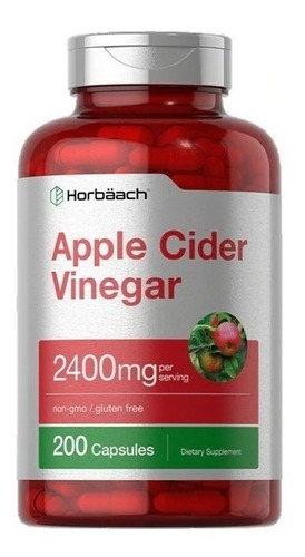 Horbaach I Apple Cider Vinegar I 2400mg I 200 Capsules