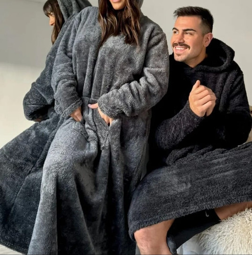 Maxi Buzo Pijama Peluche Abrigo Oversize Gigante Abrigo Soft