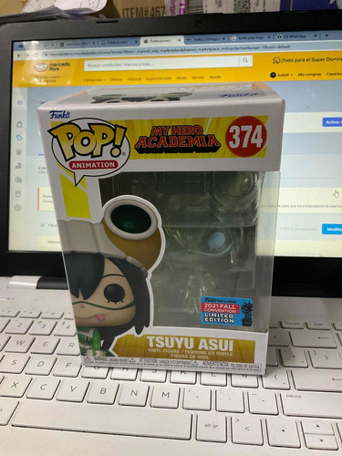 Funko Pop Tsuyu Asui #374 Fall Convention 2021 Detalle A (Usado)