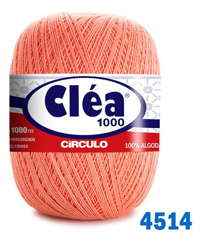 Linha Cléa 1000m Círculo Crochê Cor 4514 - Pêssego