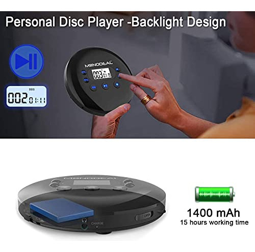 Pack Cd Player Porttil Monodeal Con Auriculares Y Pantalla