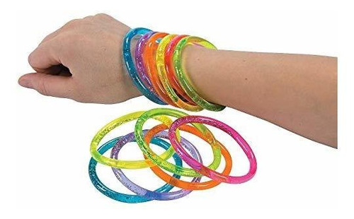 Las Pulseras De Agua Glitter Fun Express - 12 Pack Pieza