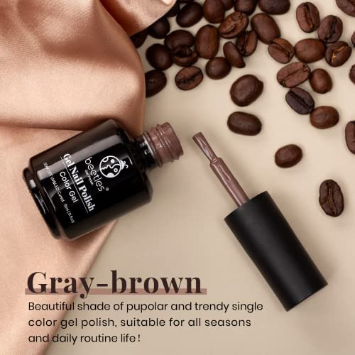 Esmalte Para Uñas En Gel De Secado Uv Cafe Grisaceo 15 Ml Gray Brown