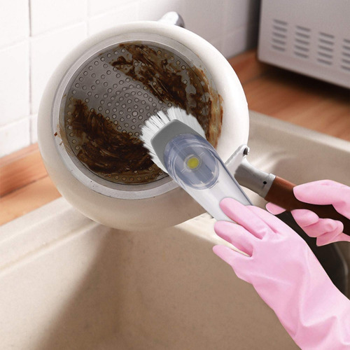 Cepillo Con Dispensador Para Fregadero De Cocina