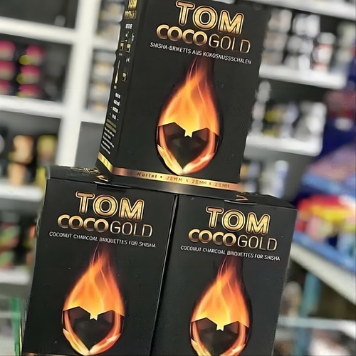 Carvão de coco Tom Coco Gold para narguilé/shisha
