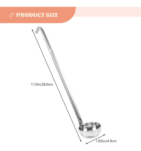 Cuchara Larga De Metal Con Mango De Gancho, Cucharón De Coci