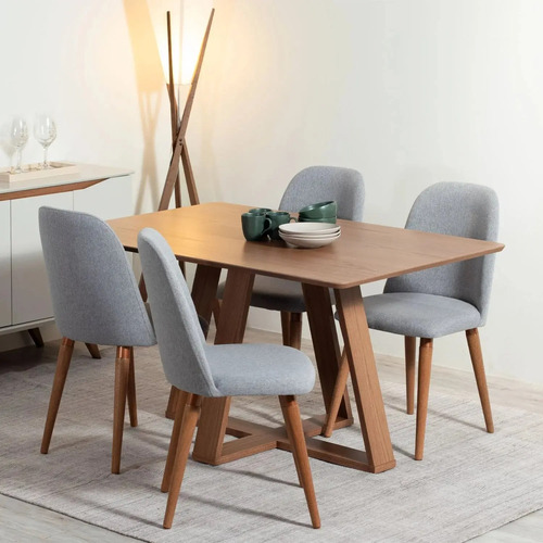 Mesa De Jantar Retangular 4 Lugares Avena - 135 Cm - Canella