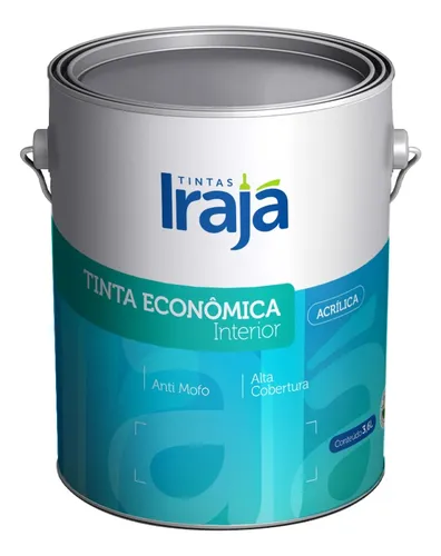 Tinta Látex Acríl. Irajá 3,6l-interno(todas As Cores) Cor Cinza Cristal Menor preço em Tinta Látex Acríl. Irajá 3,6l-interno(todas As Cores) Cor Cinza Cristal