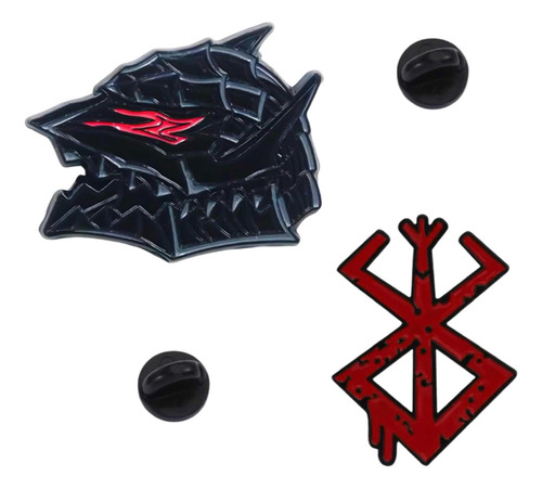 Combo X2 Pines Berserk Marca Del Sacrificio Casco Guts Manga