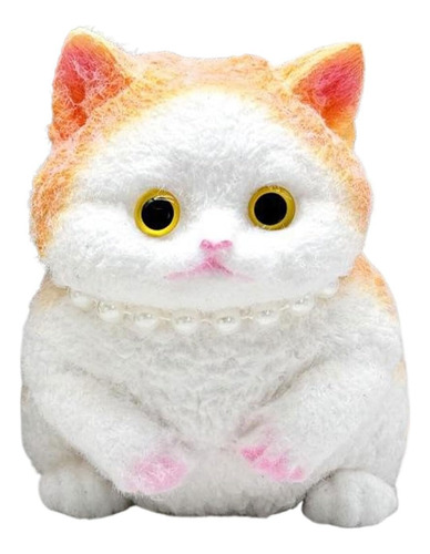 Juguete Antiestres Gatito Squishy Pegajoso Aliviar Ansiedad Gato Naranja