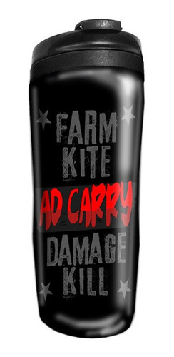 Kit Copo E Caderneta League Of Legends Ad Carry Video Game
