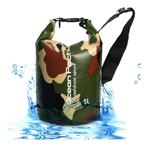  Bolsa Seca Mochila Maleta Sumergible Contra Agua 5 Litros