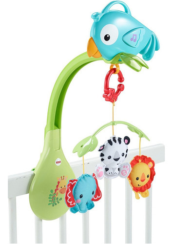 Móvil Musical 3 En 1 Fisher Price Multicolor Loro