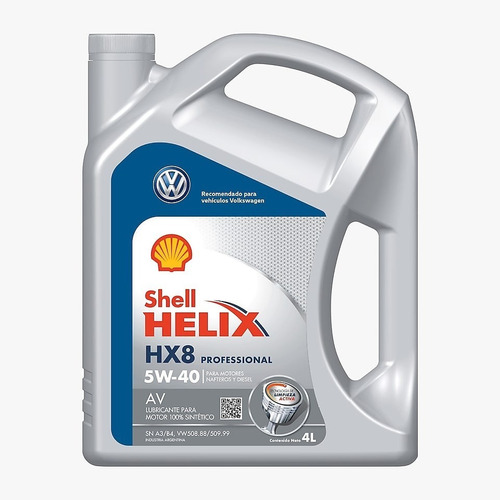 Aceite Shell Helix Hx8 5w40 X 4 Litros Sintetico Vw Passat