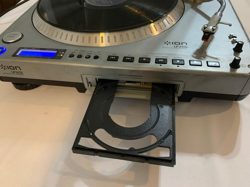 Toca Discos Vinil E Cd Ion Lp2 No Estado E Usado Cinza (Usado)