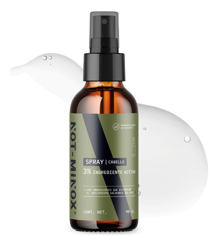 Spray Para Crecimiento Del Cabello Not-Minox Al 3% 90ml Con Biotina