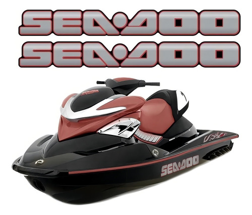 Kit Adesivo Lateral Casco Jet Ski Seadoo Sea Doo Fogo Cor padrão