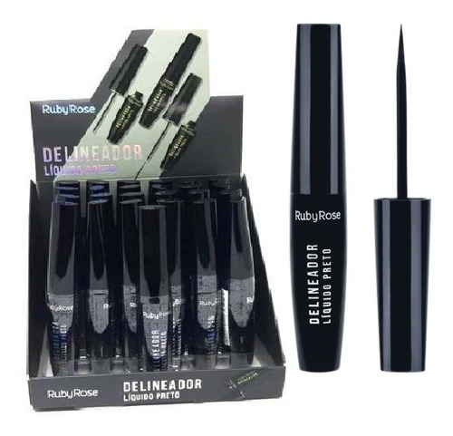 24 Delineador Preto Ruby Rose Atacado Revenda B2