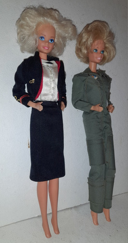 Barbie Army Y Barbie Air Force Lote De 2 Muñecas Mattel (Usado)
