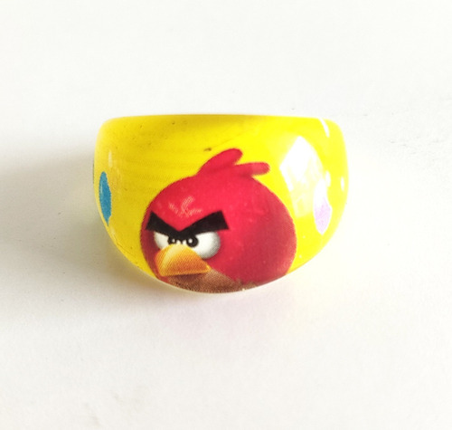 Anillo Angry Birds De Red Para Niñas Talla 12mm