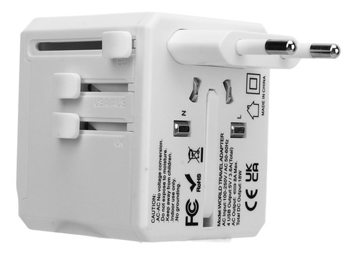 Adaptador De Viaje Universal Ac100v240v 4 Usb Portátil