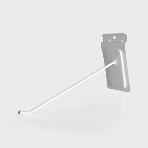 Gancho Blistero Común 30 Cm / Peroque - Ranurado - Pack 100u Blanco
