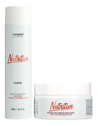 Kit Nutritive Macpaul - Shampoo 300ml + Máscara 250g
