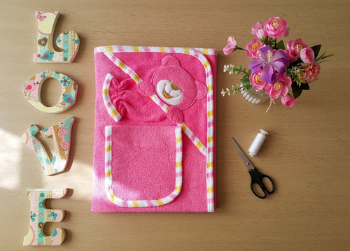 Toalla Para Bebe 100% Algodón + Accesorios