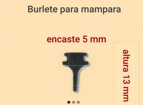 Burlete Para Mampara (tira X 1mts)