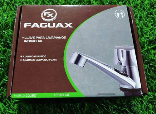 Llave Lavamano Faguax Individual Plastico C/canilla L33