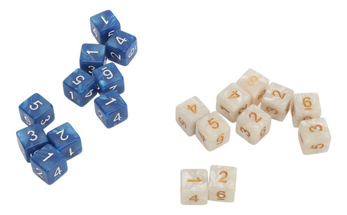 Juego De 20 Dados Acrílicos Con Números De Juego Con Esquina