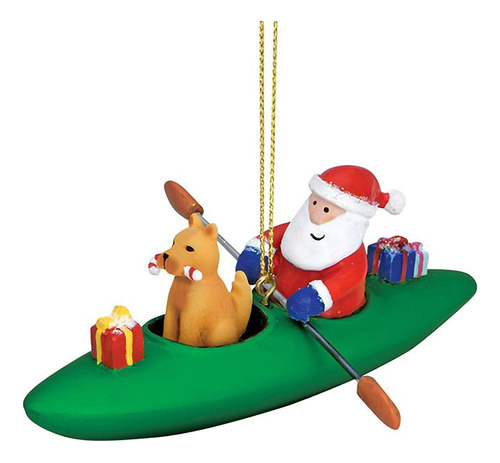 Cape Shore Adorno De Resina De Navidad, Perro En Kayak Con P