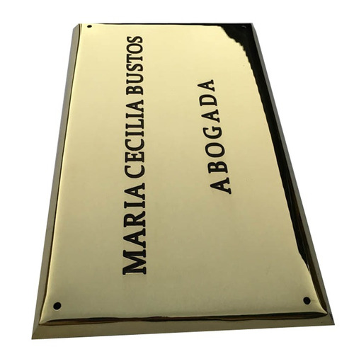 Placa Bronce Profesional, Doctor, Abogado, Contador 30x20 Cm