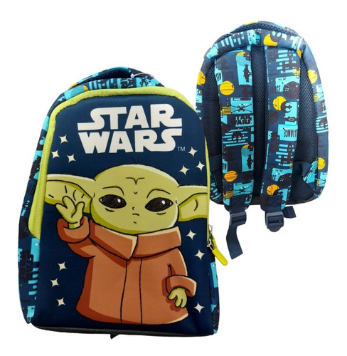 Mochila Infantil Star Wars Bebe Yoda Neopreno 27x21x12 Cm