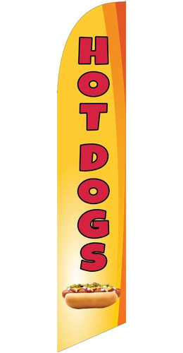 Bandera Publicitaria Hot Dogs # 44 Solo Bandera