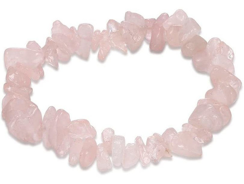 Duanmeinad Pulsera De Cristal De Cuarzo Rosa Pulido Con Pied