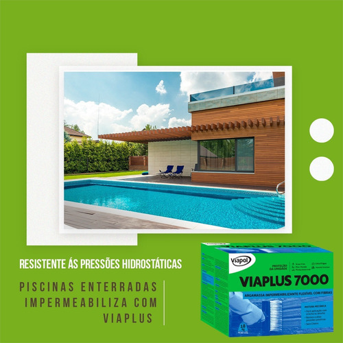 Impermeabilizante Viaplus 7000 Flexivel Caixa 18kg Viapol Cimento