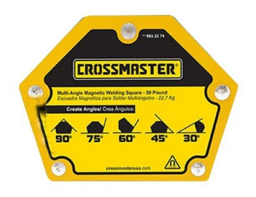 Escuadra Crossmaster Magnética Soldar Multiangulo 22.7 Kg