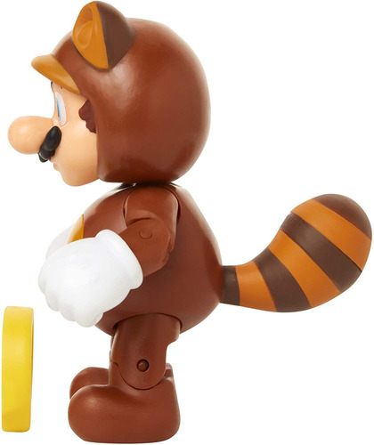 Mundo De Nintendo Mario Tanuki Con La Moneda Acción