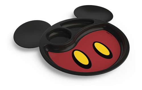 Imagem 2 de 2 de Prato/petisqueira Com Divisórias Mickey Mouse Disney