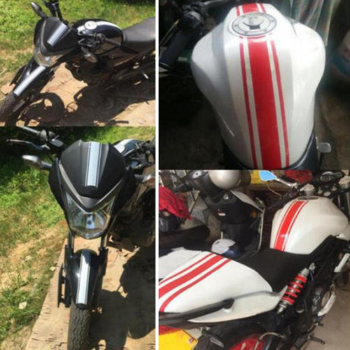 Calcomanía De Tanque De Bricolaje Para Motocicleta Rojo