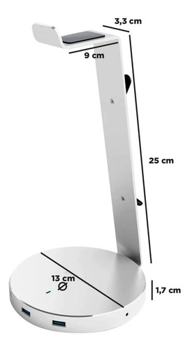 Imagen 3 de 10 de Soporte De Aluminio Para Auriculares Y Puertos Usb Satechi