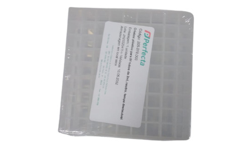 Criobox Plástica 81 Tubos 1,5/2,0ml Tampa Destacável Neutro