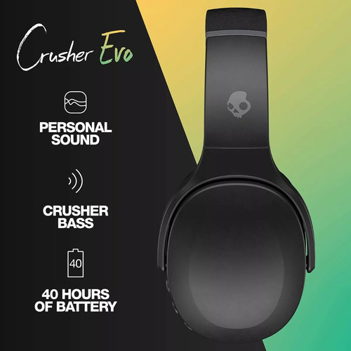 Auriculares Inalámbricos Skullcandy Overear Crusher Evo Negr