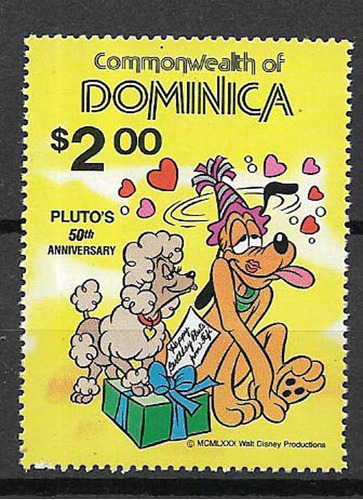 #19127 Estampilla Gambia Disney Pluto Yv 671
