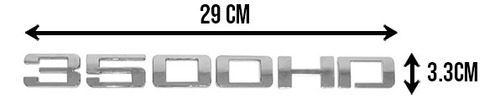 Letras 3500hd Chevrolet 13-19 Cromo