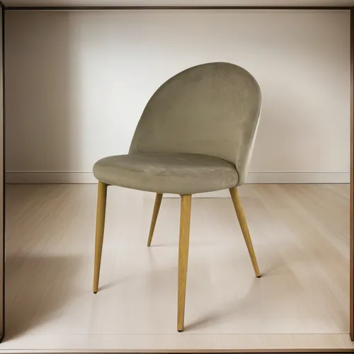 Silla Comedor Thea Tapizada Pana Nórdica Pack 4
