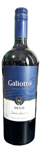 Vinho Galiotto Tinto Seco De Mesa De 1 Litro Gaúcho -kit 2un