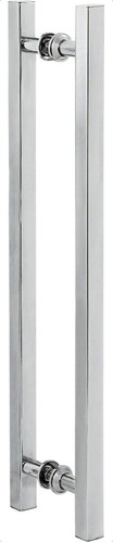 Puxador De Porta Quadrado Cromado Medida De 80cm